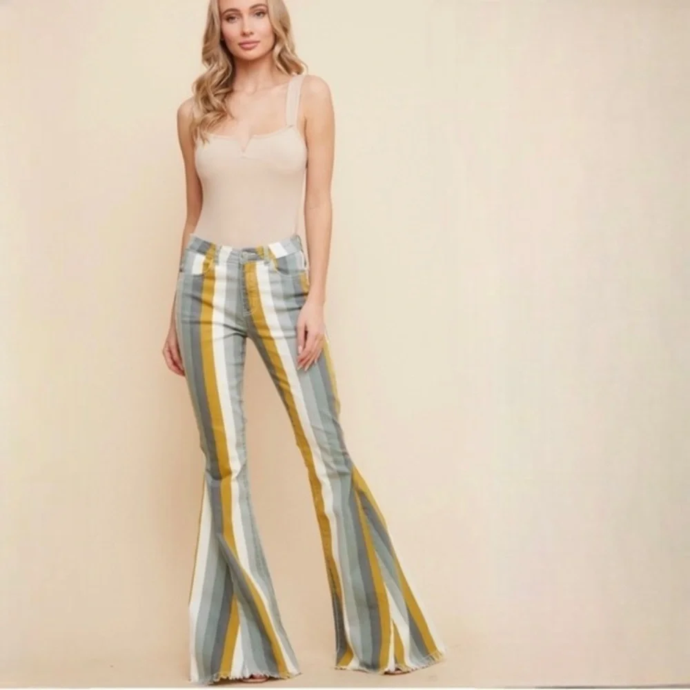 Retro Stripe Bell Bottoms ✌️☮️